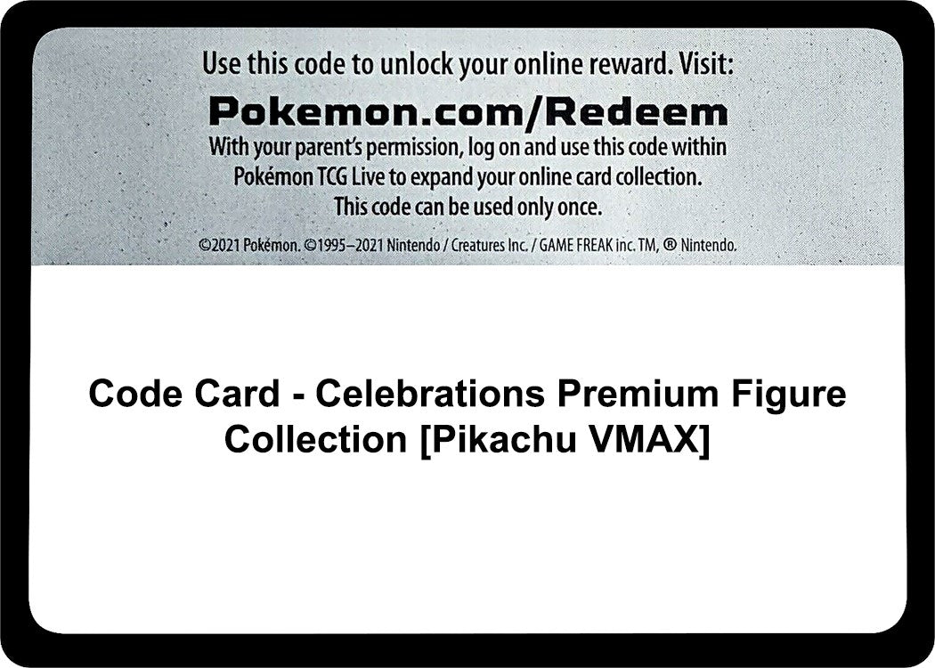 Image for Code Card - Celebrations Premium Figure Collection [Pikachu VMAX] (CLB) - Pokemon