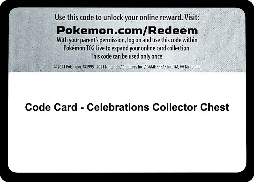 Image for Code Card - Celebrations Collector Chest (CLB) - Pokemon
