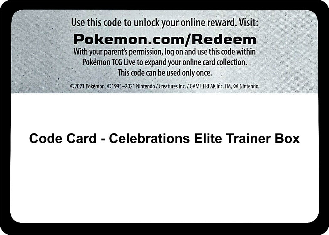 Image for Code Card - Celebrations Elite Trainer Box (CLB) - Pokemon