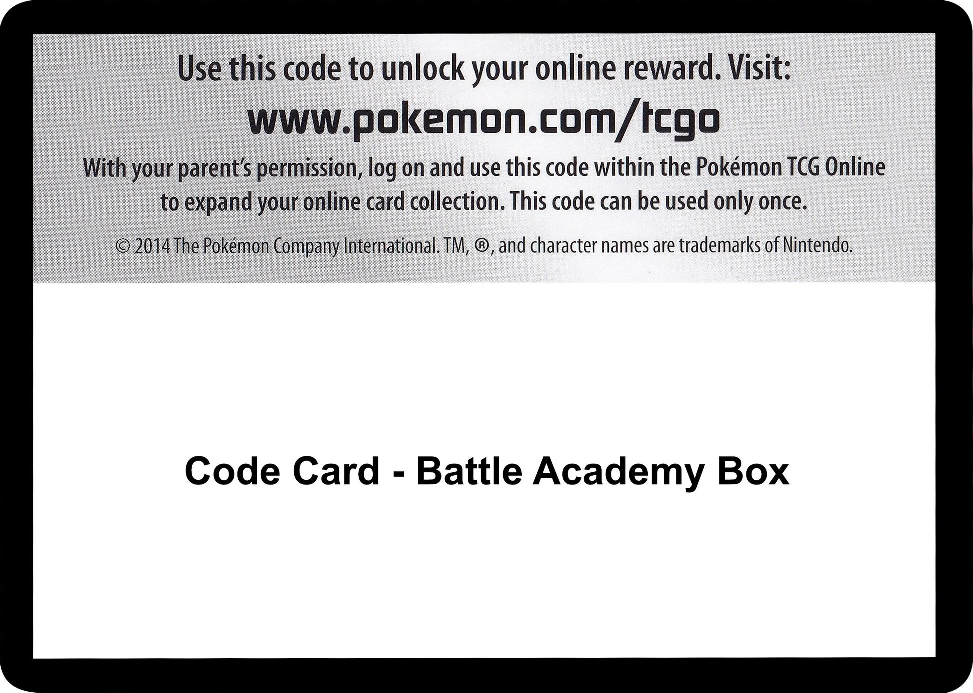 Image for Code Card - Battle Academy Box (BTA) - Pokemon