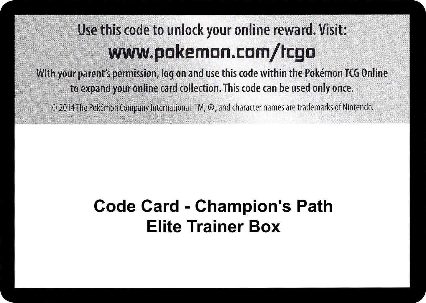Image for Code Card - Champion's Path Elite Trainer Box - Pokemon