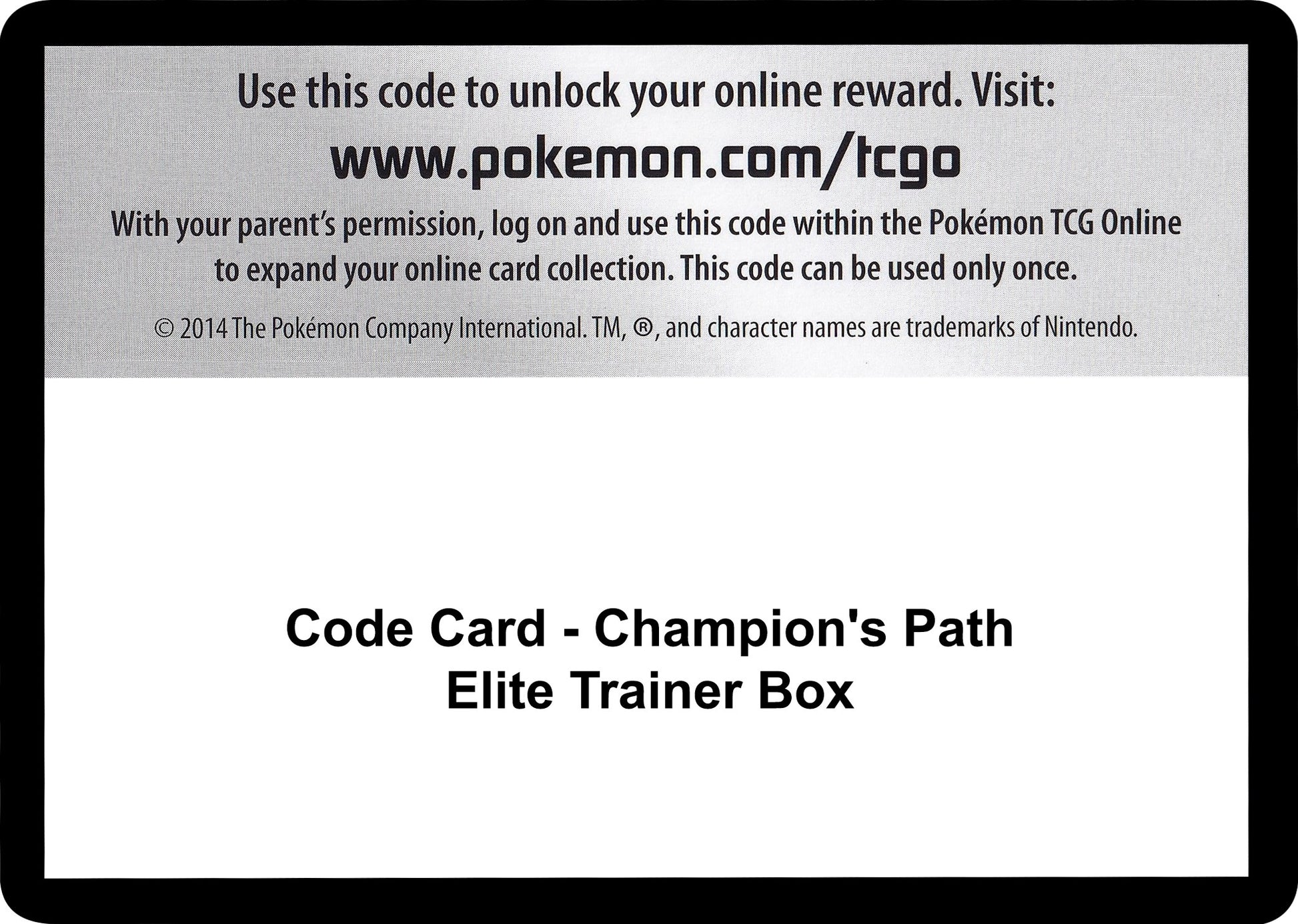 Image for Code Card - Champion's Path Elite Trainer Box - Pokemon