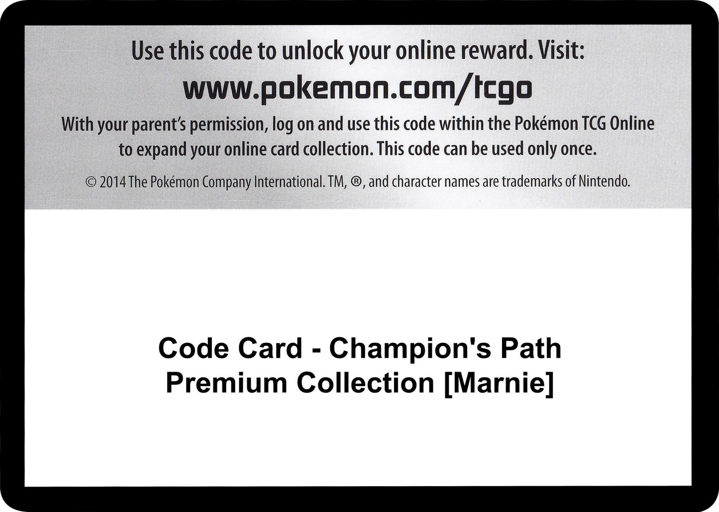 Image for Code Card - Champion's Path Premium Collection [Marnie] - Pokemon