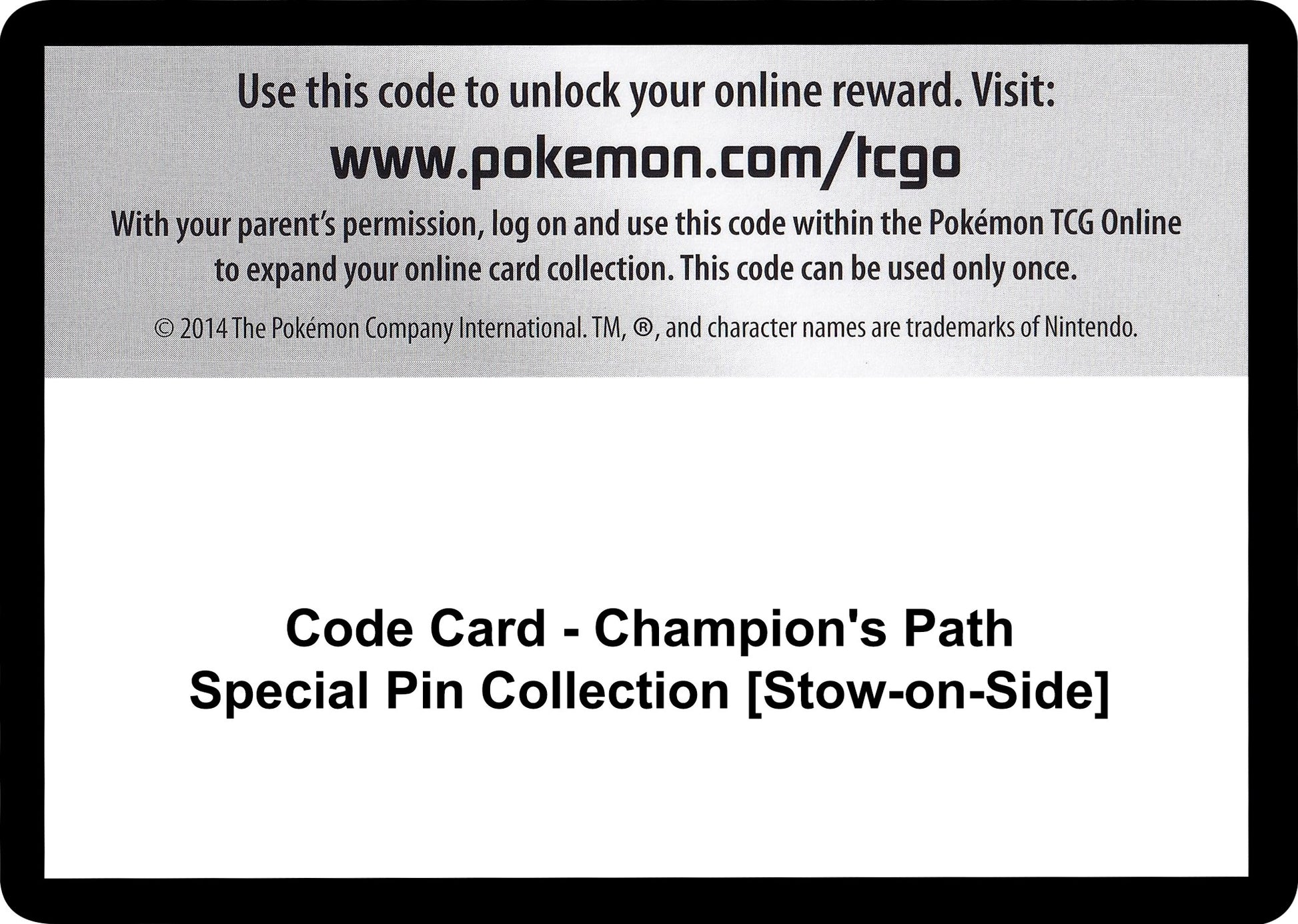 Image for Code Card - Champion's Path Special Pin Collection [Stow-on-Side] - Pokemon