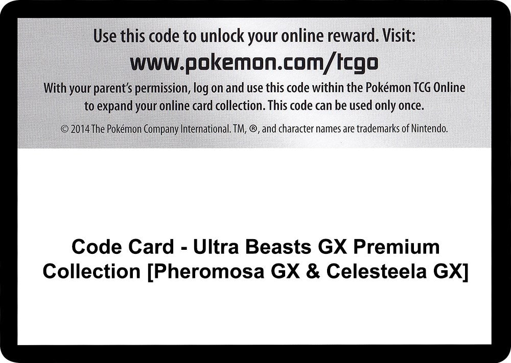 Image for Code Card - Ultra Beasts GX Premium Collection [Pheromosa GX & Celesteela GX] - Pokemon