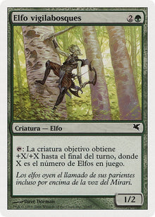 Image for Timberwatch Elf (Spanish) - "Elfo vigilabosques" (B19) (B19) [Magic Encyclopedia 2005 (Salvat/Hachette)] - Magic: The Gathering