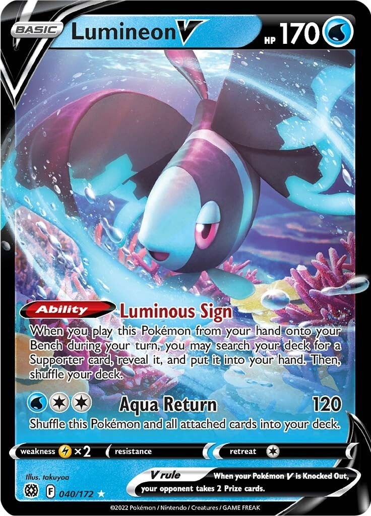 Image for Lumineon V (040/172) (SWSH09) - Pokemon