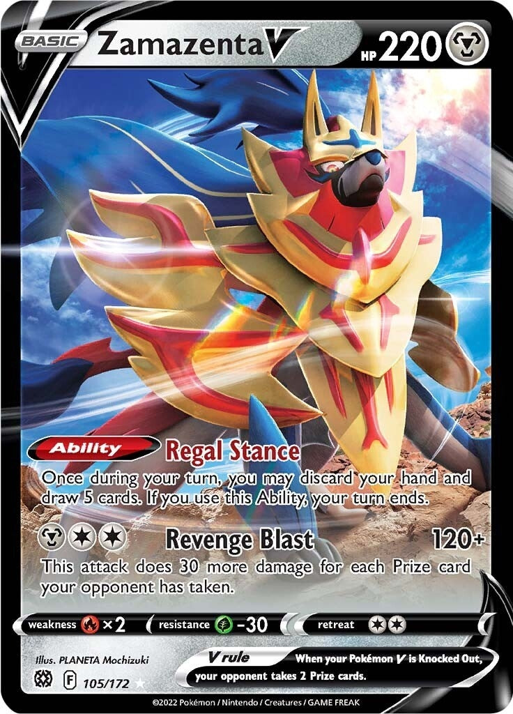 Image for Zamazenta V (105/172) (SWSH09) - Pokemon