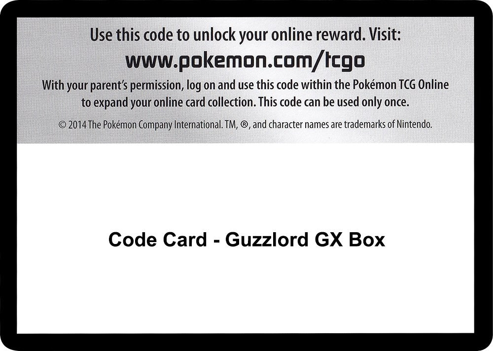 Image for Code Card - Guzzlord GX Box - Pokemon
