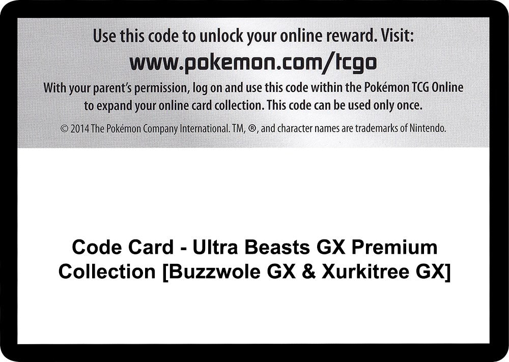 Image for Code Card - Ultra Beasts GX Premium Collection [Buzzwole GX & Xurkitree GX] - Pokemon
