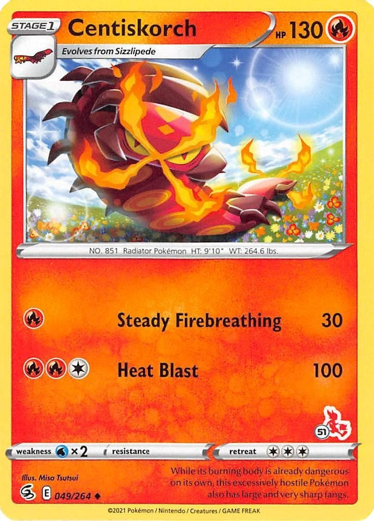 Image for Centiskorch - 049/264 (#51 Cinderace Stamped) (049/264) (BA22) - Pokemon