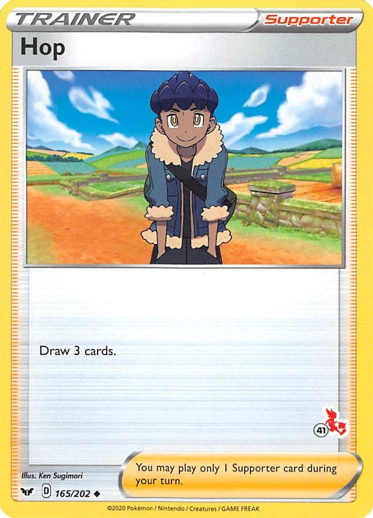 Image for Hop - 165/202 (#41 Cinderace Stamped) (165/202) (BA22) - Pokemon