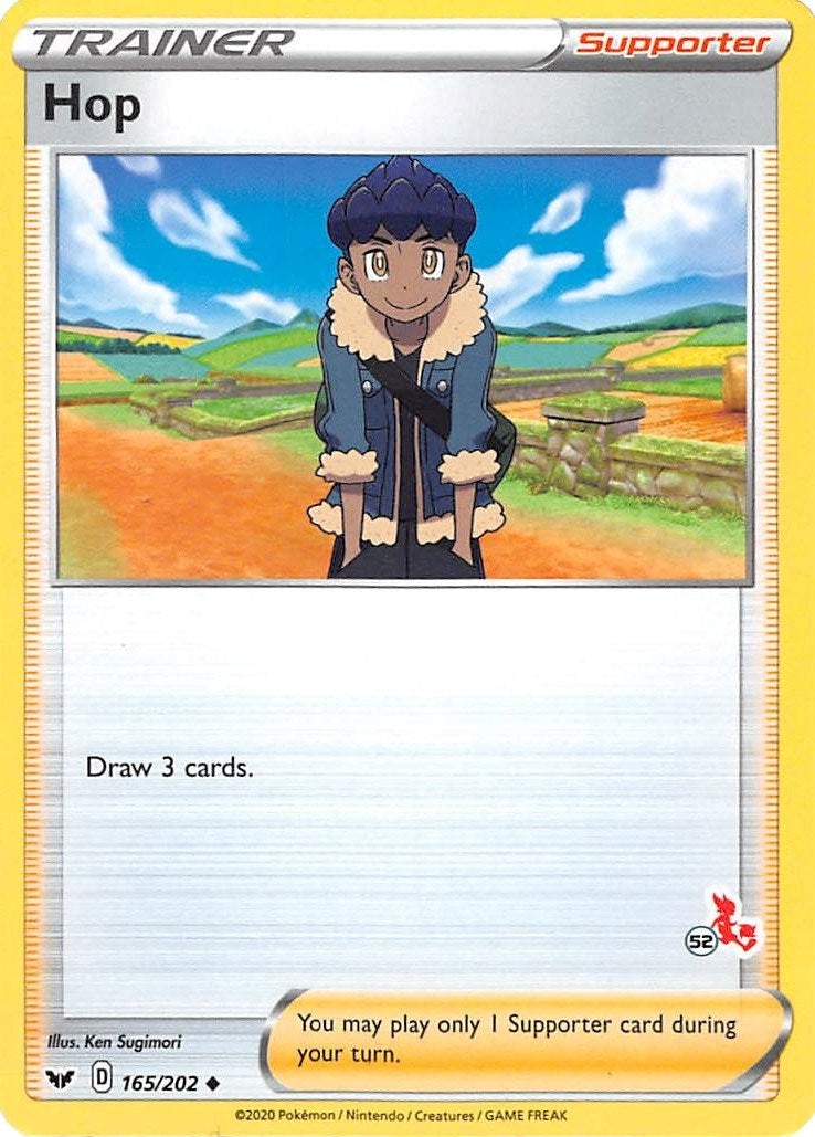 Image for Hop - 165/202 (#52 Cinderace Stamped) (165/202) (BA22) - Pokemon