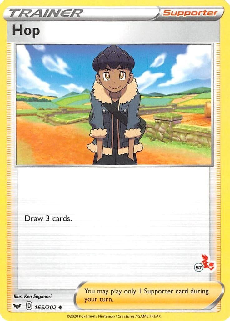 Image for Hop - 165/202 (#57 Cinderace Stamped) (165/202) (BA22) - Pokemon