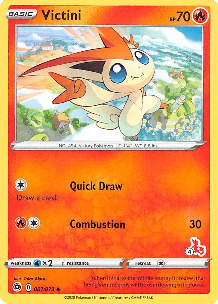 Image for Victini - 007/073 (#4 Cinderace Stamped) (007/073) (BA22) - Pokemon