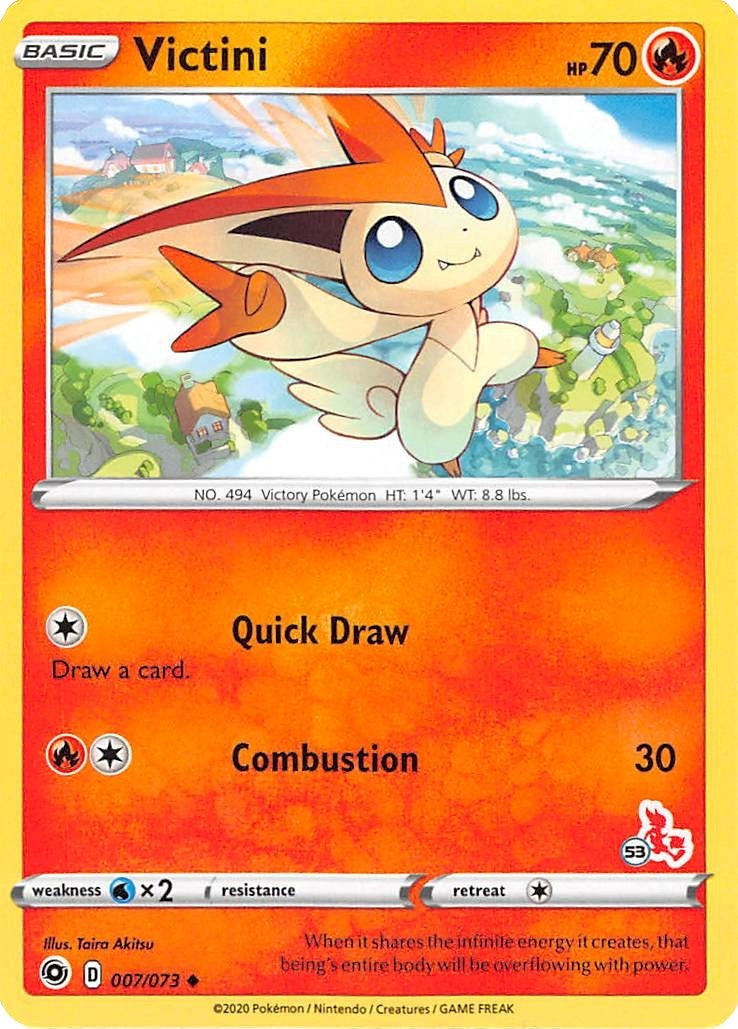 Image for Victini - 007/073 (#53 Cinderace Stamped) (007/073) (BA22) - Pokemon