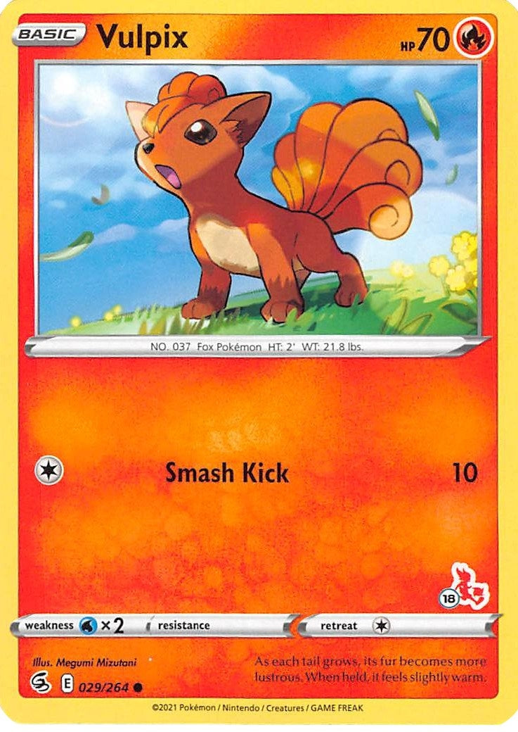Image for Vulpix - 029/264 (#18 Cinderace Stamped) (029/264) (BA22) - Pokemon
