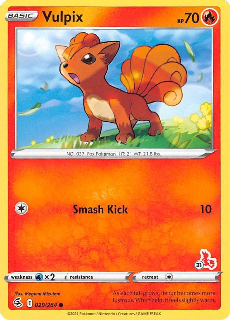 Image for Vulpix - 029/264 (#31 Cinderace Stamped) (029/264) (BA22) - Pokemon