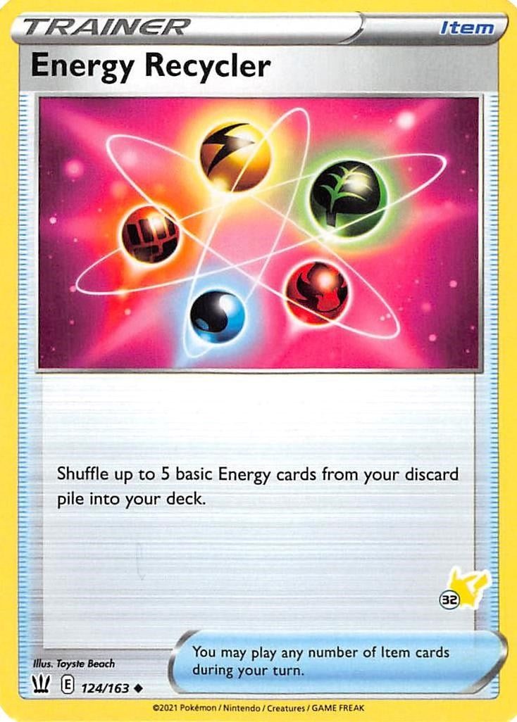 Image for Energy Recycler - 124/163 (#32 Pikachu Stamped) (124/163) (BA22) - Pokemon