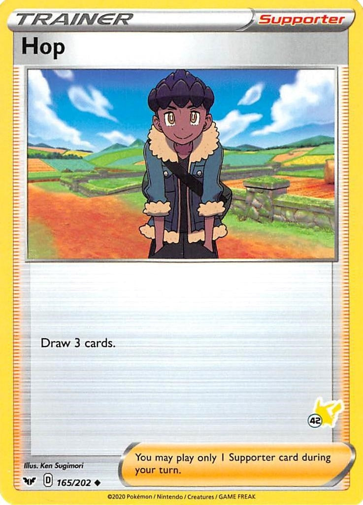Image for Hop - 165/202 (#42 Pikachu Stamped) (165/202) (BA22) - Pokemon