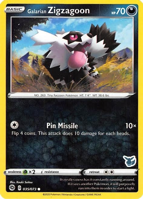 Image for Galarian Zigzagoon - 035/073 (Eevee Stamped) (035/073) (BA22) - Pokemon