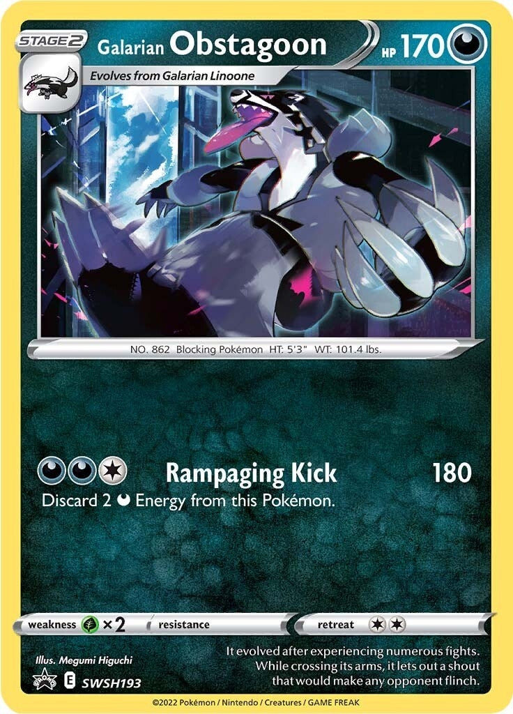Image for Galarian Obstagoon - SWSH193 (SWSH193) (SWSD) - Pokemon