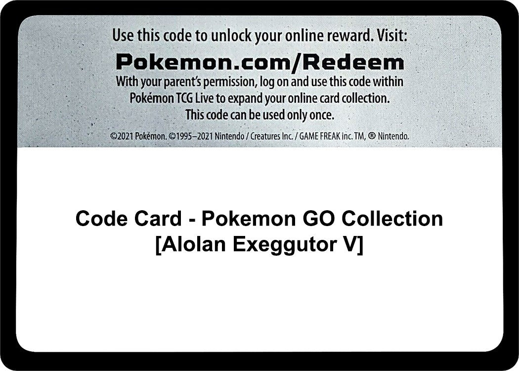 Image for Code Card - Pokemon GO Collection [Alolan Exeggutor V] - Pokemon