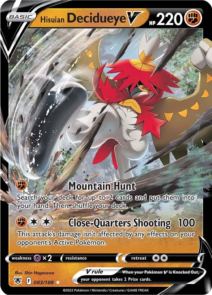 Hisuian Decidueye V (083/189) (SWSH10)