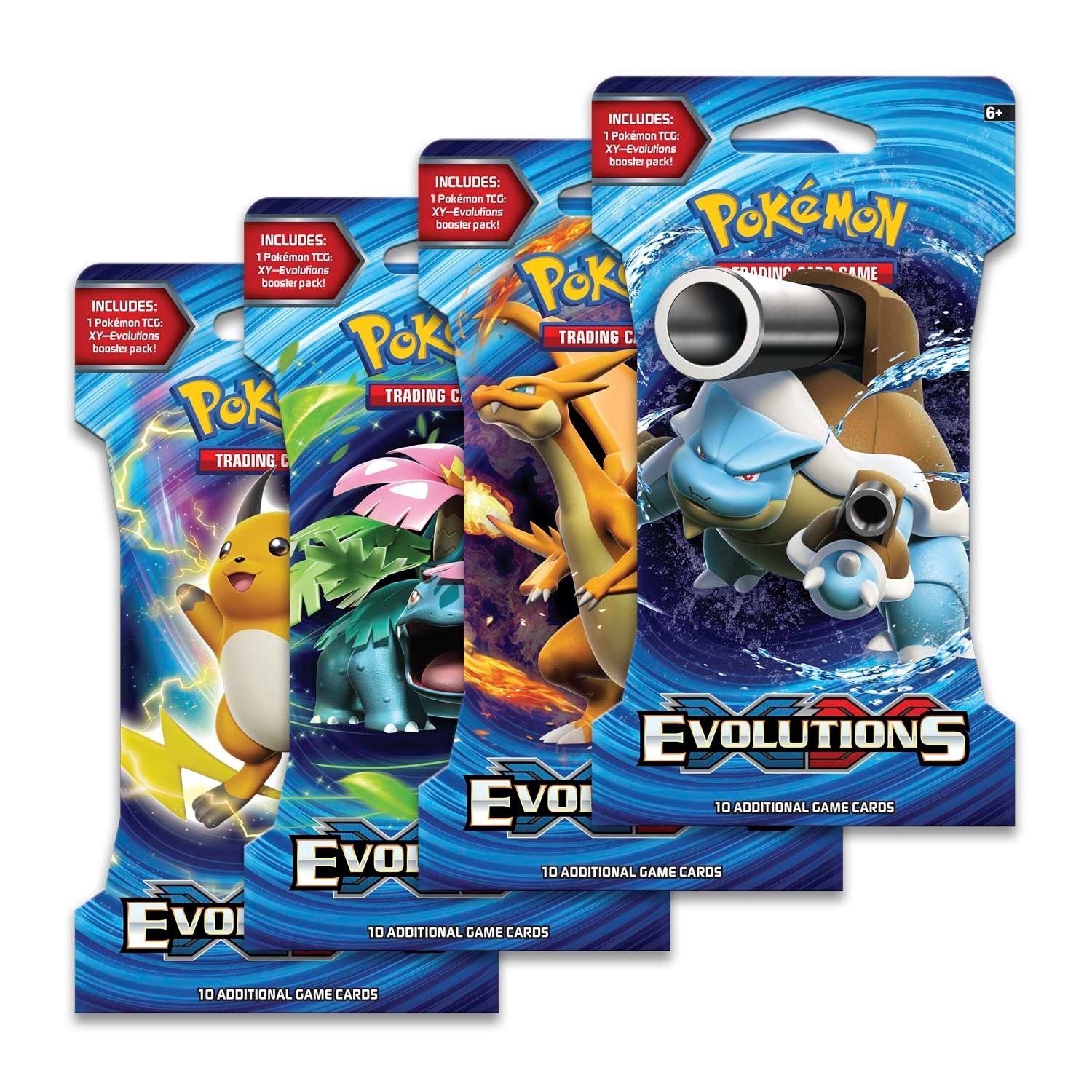 Image for Evolutions Sleeved Booster Pack Art Bundle [Set of 4] - Pokemon