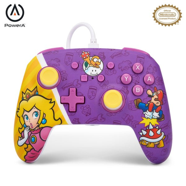 Nintendo Switch - Super Mario: Peach & Mario - Enhanced Wired Controller