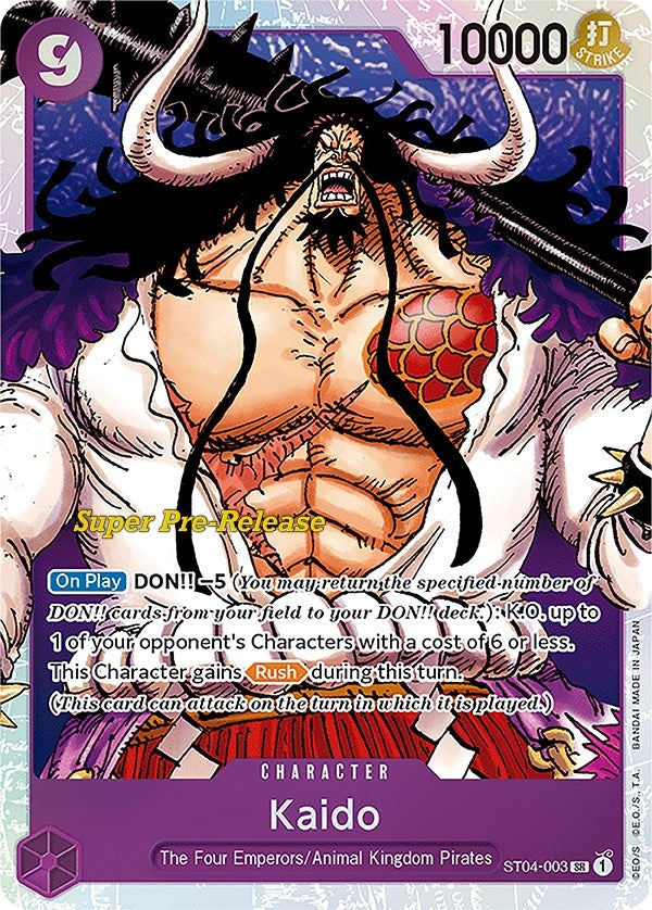 Image for Kaido (003) (ST04-003) (ST-04 PRE) - One Piece Card Game