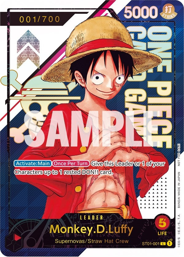 Monkey.D.Luffy [Serial Number] (ST01-001) [One Piece Promotion Cards]