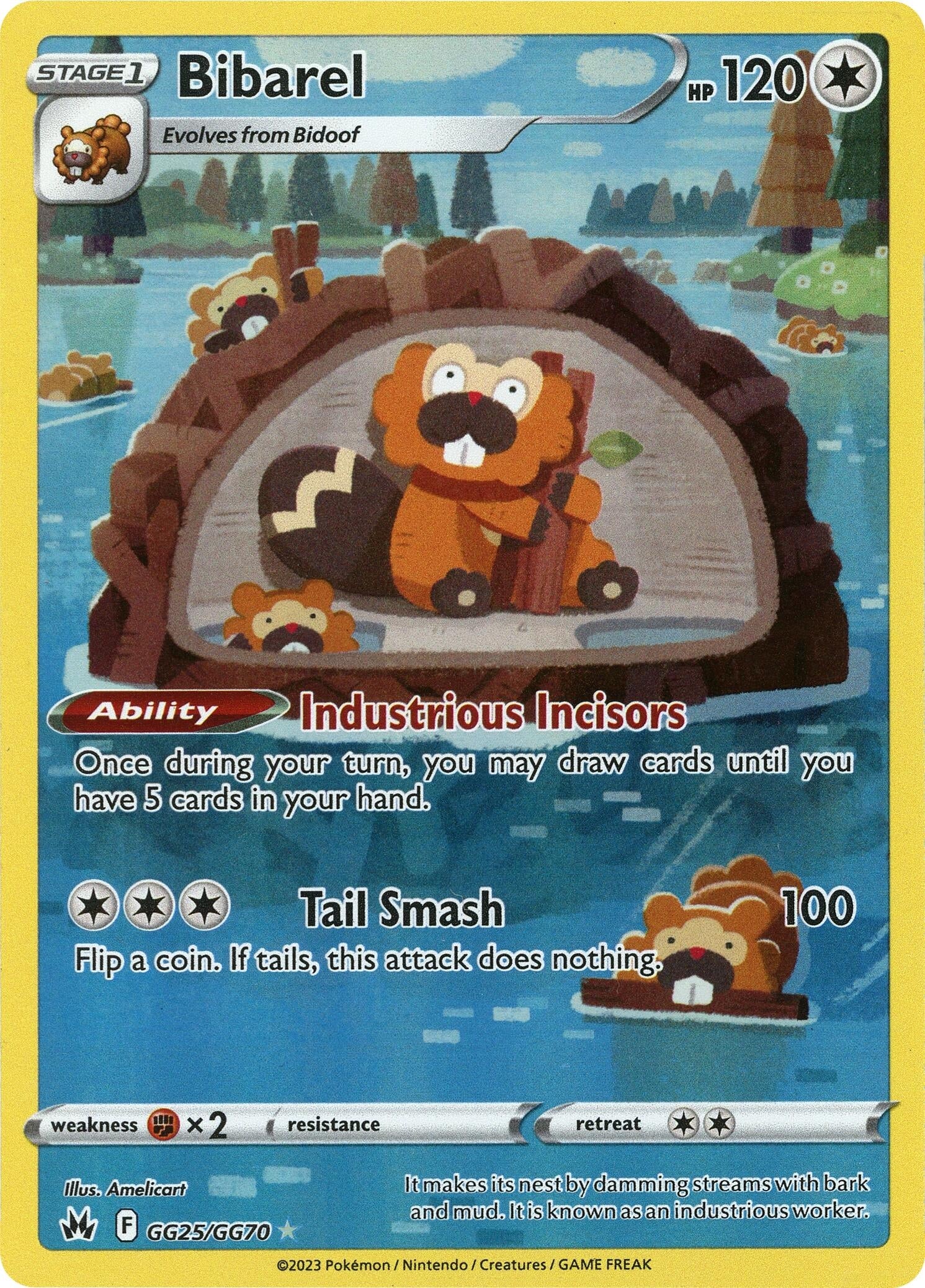 Image for Bibarel (GG25/GG70) (CRZ:GG) - Pokemon