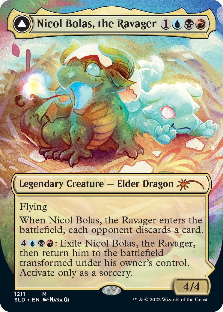 Image for Nicol Bolas, the Ravager (Display Commander) - Thick Stock (1211) (SLD) - Magic: The Gathering