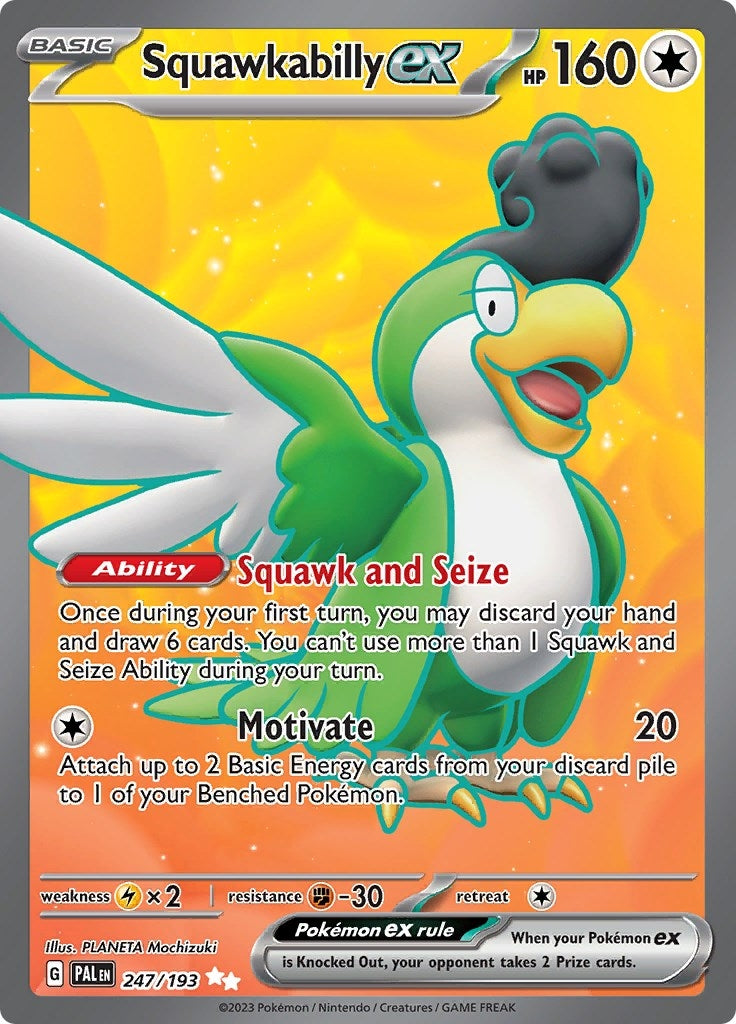 Image for Squawkabilly ex (247/193) (PAL) - Pokemon