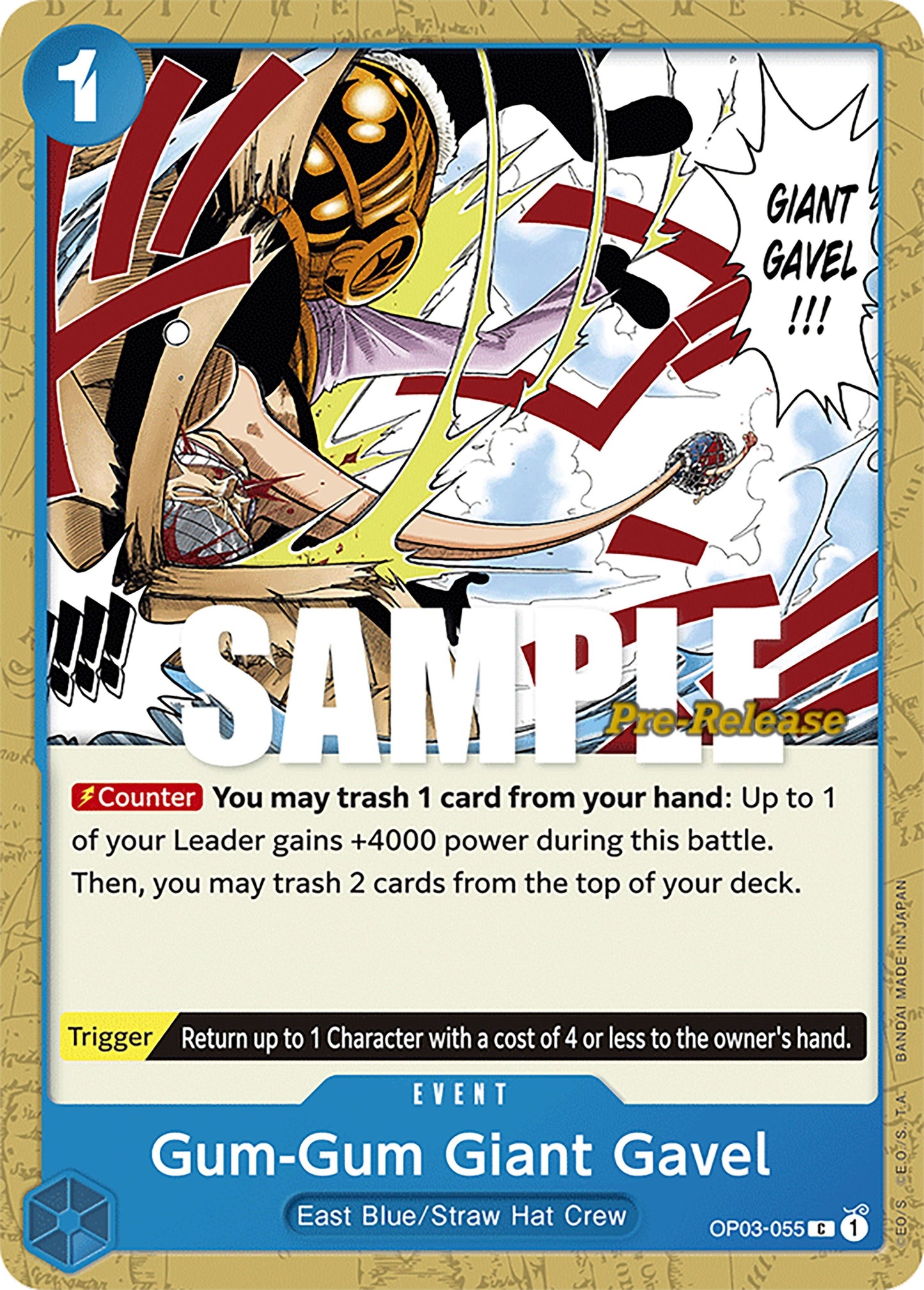 Image for Gum-Gum Giant Gavel (OP03-055) - One Piece Card Game