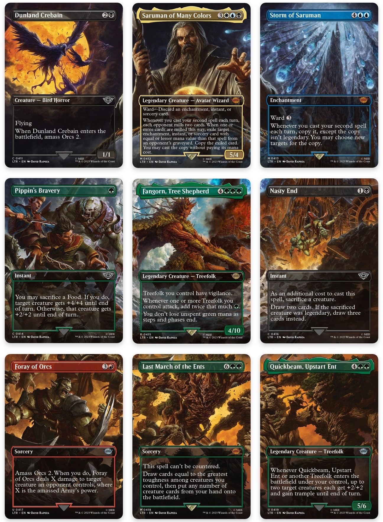 Image for Isengard Destroyed Scene [Set of 9] (411-419) [Universes Beyond: The Lord of the Rings: Tales of Middle-earth] - Magic: The Gathering