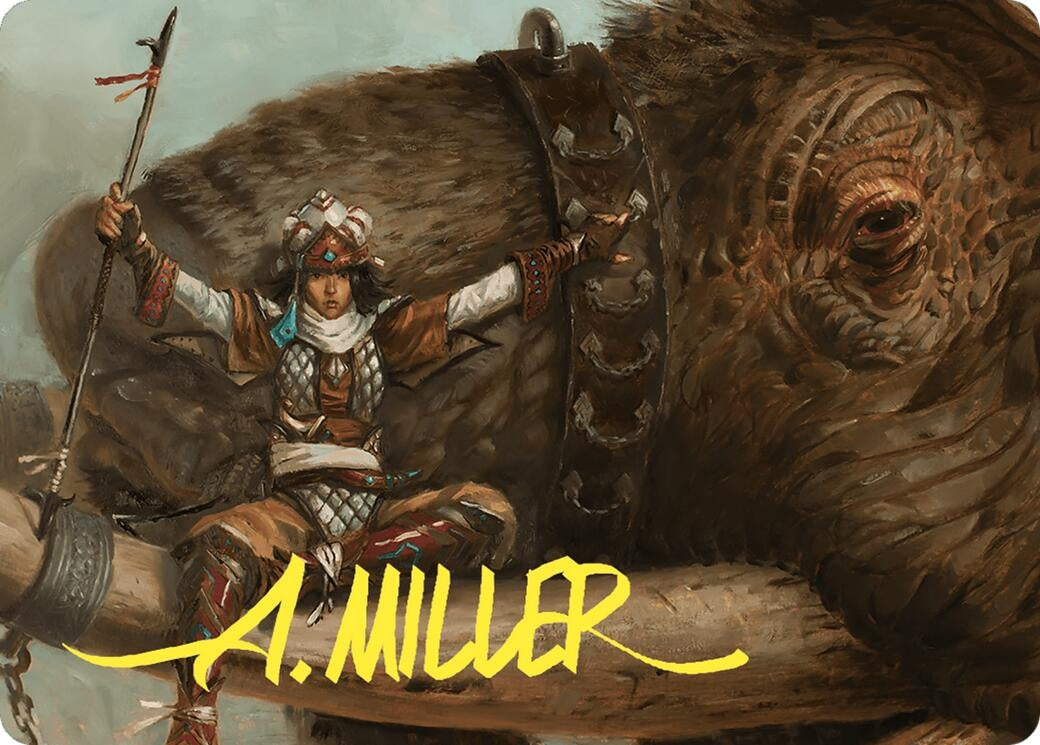 Image for Tuskguard Captain Art Card (Gold-Stamped Signature) (16) - Magic: The Gathering