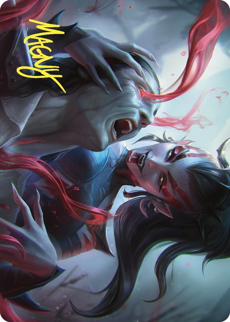 Image for Exsanguinate Art Card (Gold-Stamped Signature) (17) - Magic: The Gathering