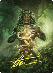 Image for Elvish Mystic Art Card (Gold-Stamped Signature) (41) - Magic: The Gathering