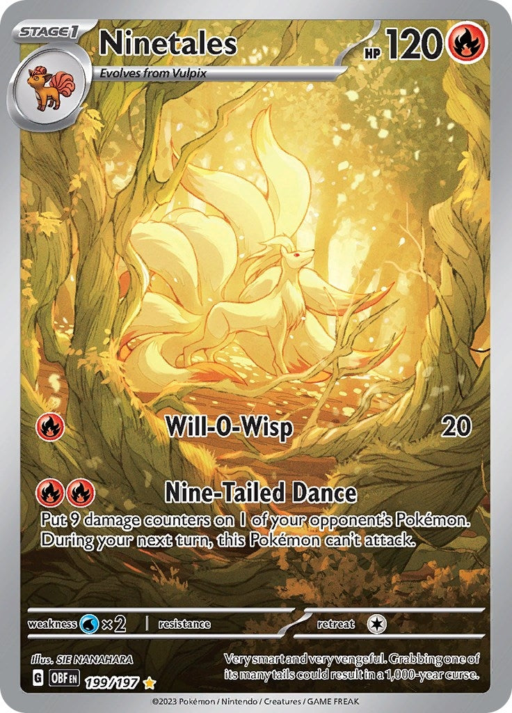 Image for Ninetales (199/197) (OBF) - Pokemon