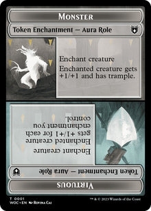 Image for Monster Role / Virtuous Role // Royal Role / Virtuous Role Double-Sided Token (1 // 2) - Magic: The Gathering