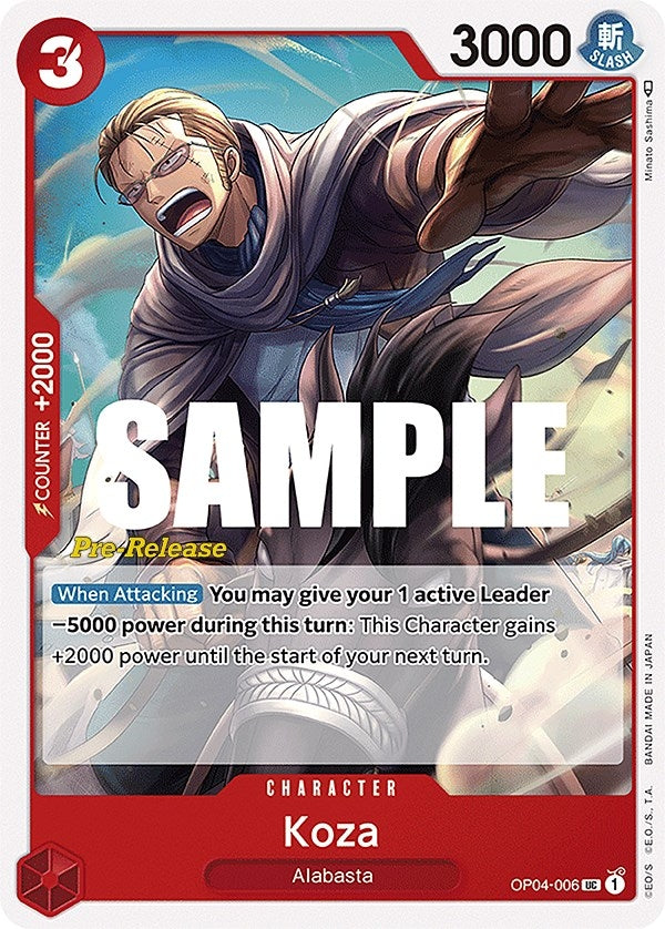 Image for Koza (OP04-006) (OP04 PRE) - One Piece Card Game