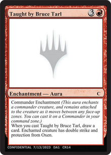 Taught by Bruce Tarl [Un-Known Event Playtest Cards]
