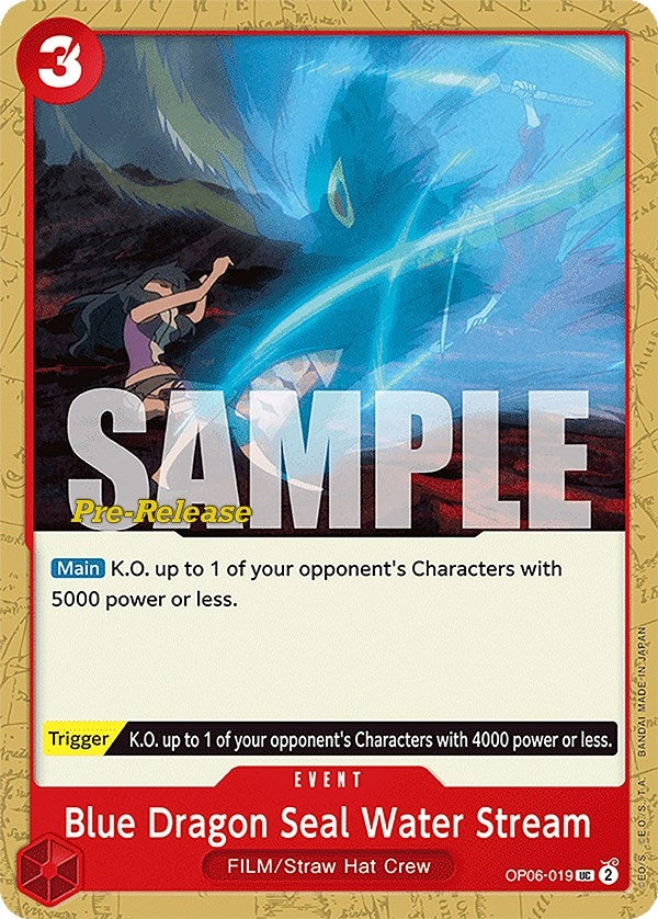 Image for Blue Dragon Seal Water Stream (OP06-019) (OP06 PRE) - One Piece Card Game
