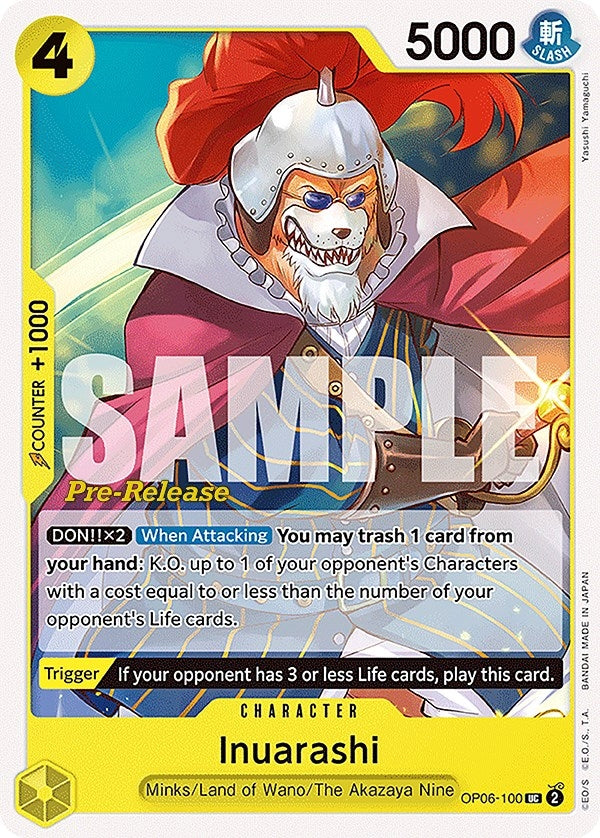 Image for Inuarashi (OP06-100) (OP06 PRE) - One Piece Card Game