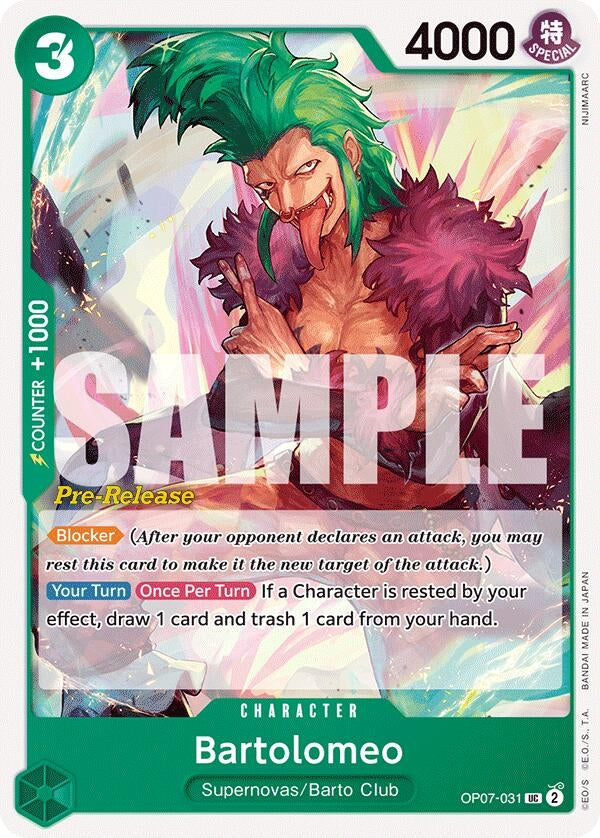Image for Bartolomeo (OP07-031) - One Piece Card Game