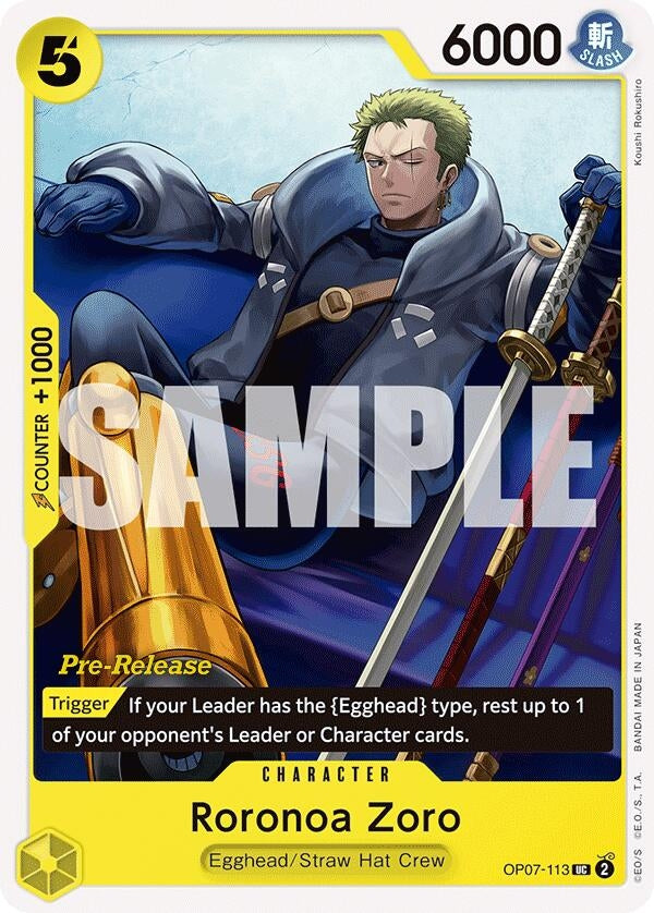 Image for Roronoa Zoro (113) (OP07-113) - One Piece Card Game