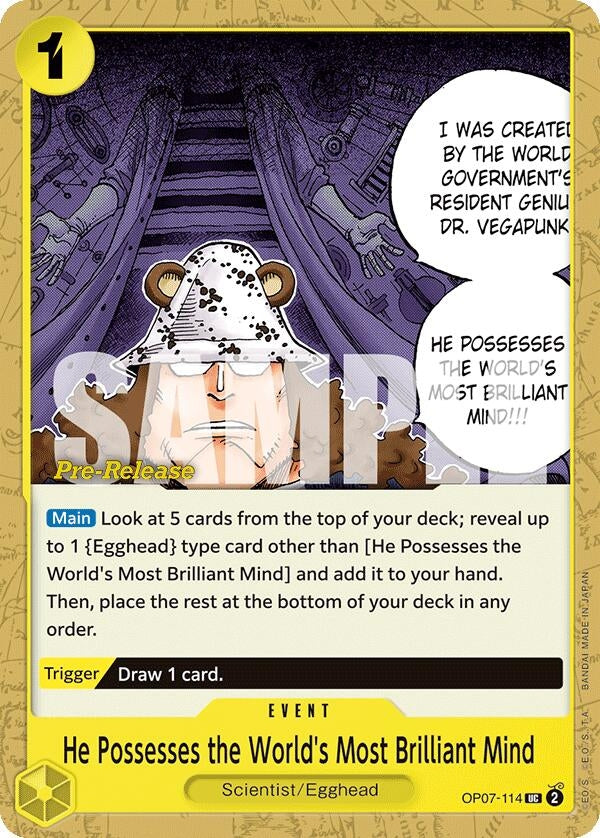Image for He Possesses the World's Most Brilliant Mind (OP07-114) - One Piece Card Game