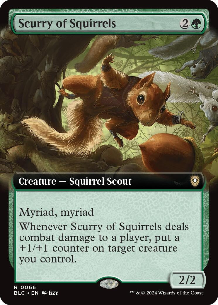Image for Scurry of Squirrels (Extended Art) (66) (BLC) - Magic: The Gathering